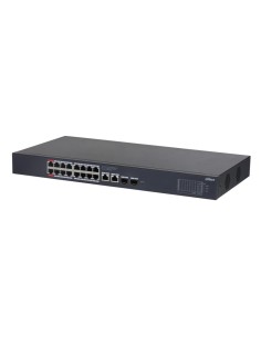 Dahua CS4220-16GT-240 Switch Poe 16 Portas Gigabit + 2 Uplink Gigabit RJ45 + 2SFP Gigabit 240W Gerente em Nuvem Layer2