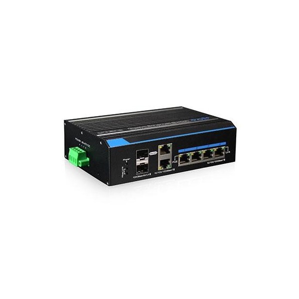 Comprar UTEPO UTP7204GE-HPOE Switch Industrial Hi-PoE 4 puertos Gigabit + 2 Uplink Combo Gigabit (2SFP+2RJ45) 120W Redundant 802