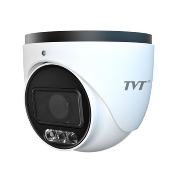 Comprar TVT TVT-160 Cámara Turret IP 4MP 2.8mm IP67 VCA Luz blanca 30m MicroSD Audio MIC Alarma TVT TD-9545C3H(PE/WR3)