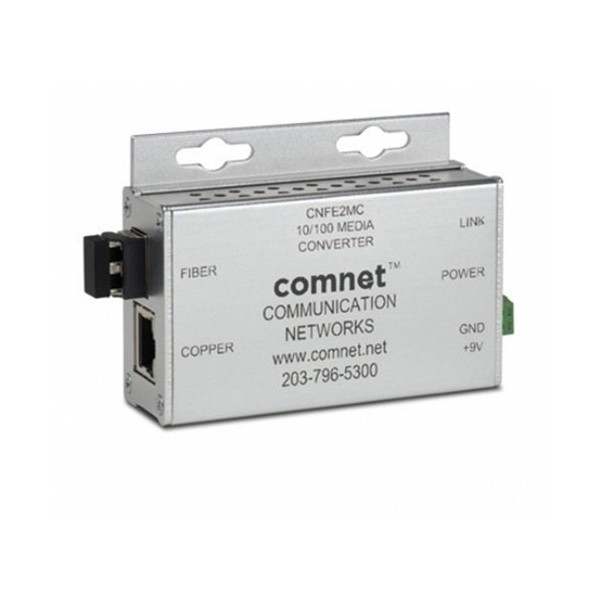 COMNET CNFE2MC-M COMNET. Conversor médio industrial 100 Mbps. Porta de cobre e SFP 100Mbps. 12vdc. F.A.incluida