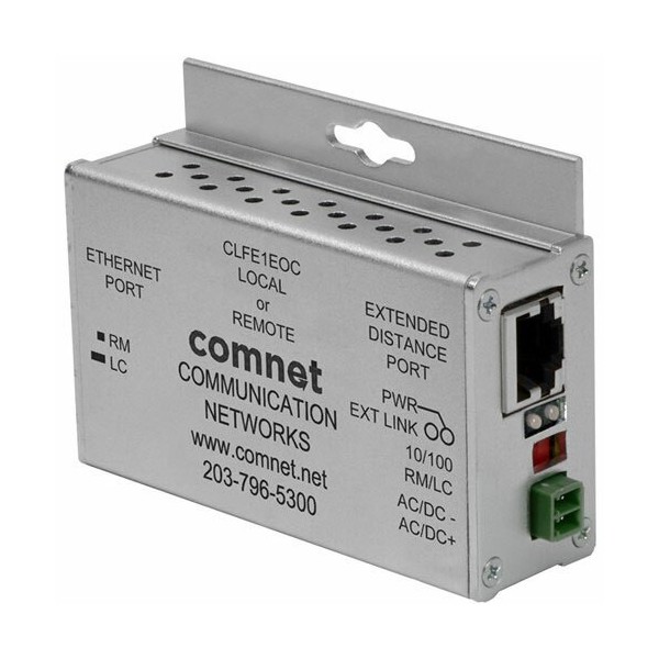 Acheter COMNET CLFE1EOC COMNET. Extendeur Ethernet sur coaxial à 1 canal, Ethernet 10/100 Mbps jusqu’à 1 500 mètres, industriel.