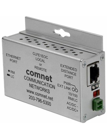 Acheter COMNET CLFE1EOC COMNET. Extendeur Ethernet sur coaxial à 1 canal, Ethernet 10/100 Mbps jusqu’à 1 500 mètres, industriel.