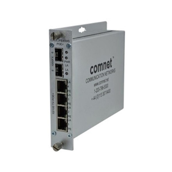 COMNET CNGE2FE4SMS COMNET. Interruptor industrial autogerial de 4 portas 10/100 RJ-45 + 2 portas de gigabit SFP.