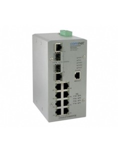 COMNET CNGE2FE8MSPOE + COMNET. Interruptor industrial de 8 portas PoE + 10/100 + 2 portas COMBO SFP Gigabit. Sem F.A.