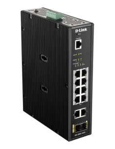 D-link DIS-200G-12PS D-link. Switch Industrial PoE de 10 portas de cobre 100/1000 + 2 SFP 1000. Camada gerente 2. Topologia D