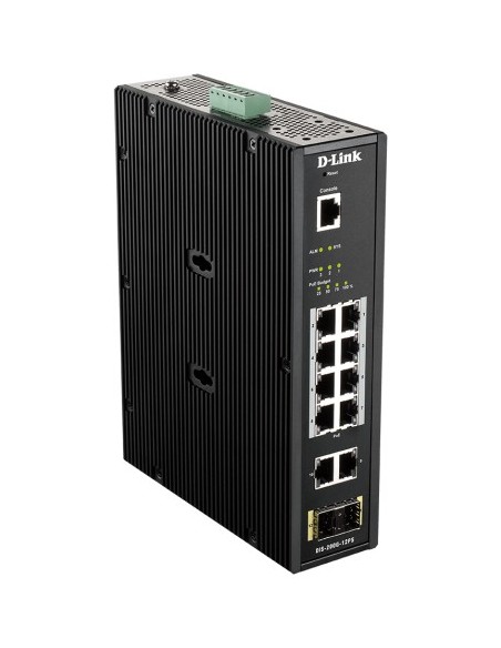 D-link DIS-200G-12PS D-link. Switch Industrial PoE de 10 portas de cobre 100/1000 + 2 SFP 1000. Camada gerente 2. Topologia D
