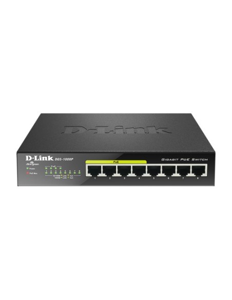 Acquistare D-LINK DGS-1008P D-LINK. Switch PoE a 8 porte in rame 10/100/1000 (4 porte PoE). PoE 68W max. (consultare tabella). S