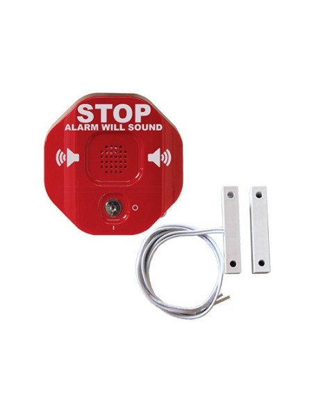 Acheter STI STI 6402 STI. Alarme pour sortie de porte de secours à double vantail. Neutralisation au moyen d’une clé.