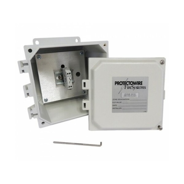ProtectOwire ZB-HD-5-QC ProtectOwire. Caixa de conexão de linha NEMA-4X não metálica (IP66) com bloco de terminais