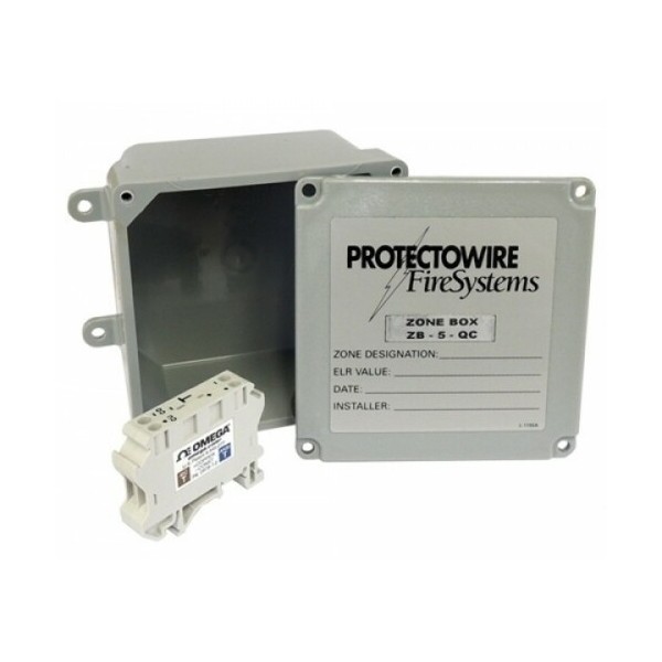 ProtectOwire ZB-5-QC ProtectOwire. Caixa de conexão não metálica ou linha à prova de umidade com bloco de terminais em