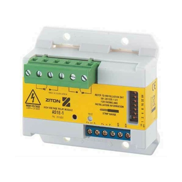 Ziton A51E-1 ZITON. Módulo de relé de alta tensão para sistemas analógicos de Ziton