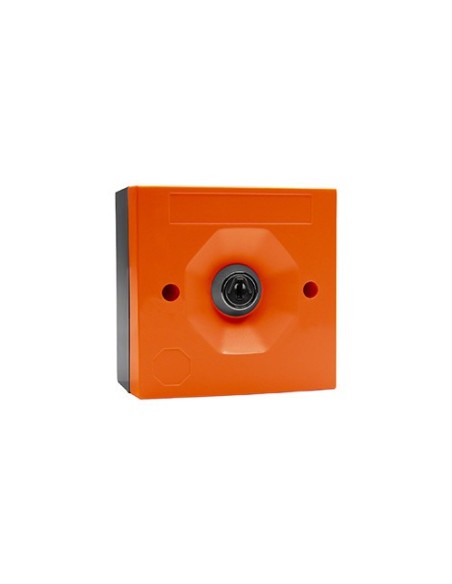 STI SS3 E020 Sti. Pushbutton SS3 com chave. Alojamento laranja. Contato exclusivo.