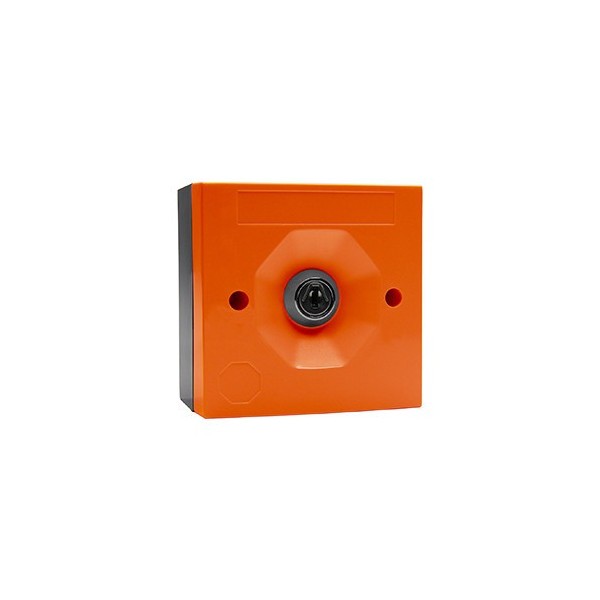 STI SS3 E053 Sti. Pushbutton SS3 com chave. Alojamento laranja. Três posições.