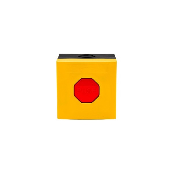 STI SS3 5R14 Sti. Pushbutton SS3. Botão vermelho da caixa amarela. Não intertravar.