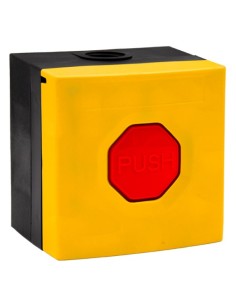 Acheter STI WSS3 5R14 STI. Bouton-poussoir WSS3. Boîtier jaune, bouton rouge. Non verrouillable.