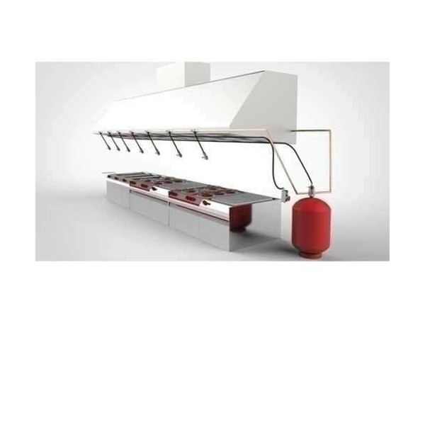 Firfire aerfire arfchef08b. Sistema de extinção para cozinhar sinos. 8 litro