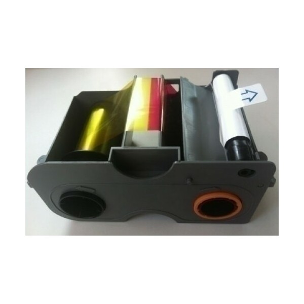 Fargo com-DTC1250E-45000 Fargo. EZ YMCKO Fita compatível com a impressora DTC1250E com rolo de limpeza. Fita de cor com res