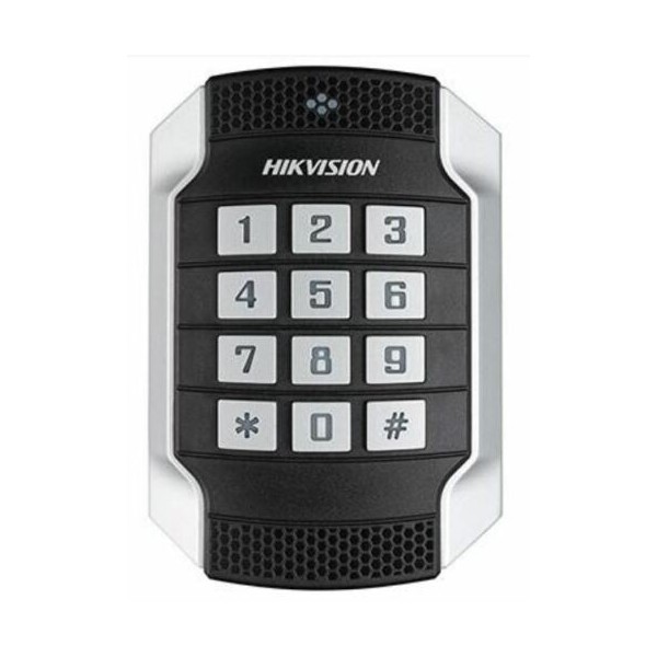 Acheter HIKVISION BASIC DS-K1104MK HIKBASIC. Clavier avec lecteur Mifare, avec clavier antivandale d’extérieur IP65 et IK10.