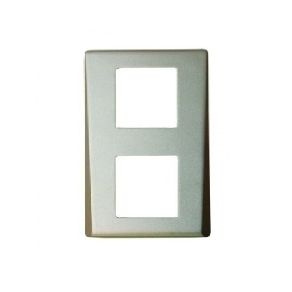 XPR DINFP2VS XPR. Cor cinza clara de quadro vertical para links duplos DIN