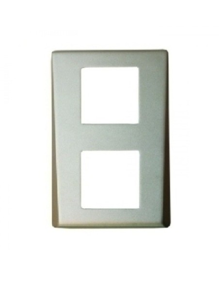 XPR DINFP2VS XPR. Cor cinza clara de quadro vertical para links duplos DIN