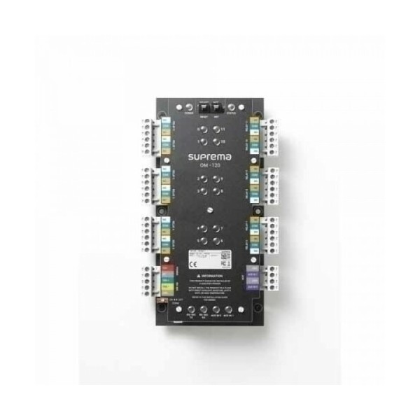 Acheter SUPREMA OM120 SUPREMA. Module d’extension d’E/S pour ascenseurs nécessitant un terminal Suprema connecté via RS485. Boît