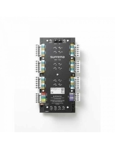 Acheter SUPREMA OM120 SUPREMA. Module d’extension d’E/S pour ascenseurs nécessitant un terminal Suprema connecté via RS485. Boît