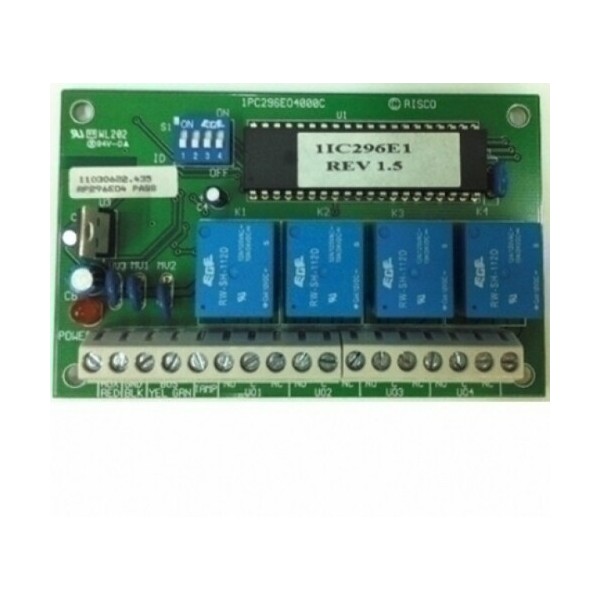 Risco RP296E04000A Risco. 4 Módulo de extensão de 4 saídas para o Risco Central.