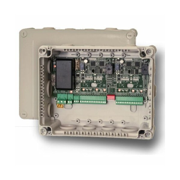 Dessica a2003l2fwb dessica. Módulo para 2 portas via rádio com carregador de bateria de fonte de alimentação até 7ah e caixa. Co