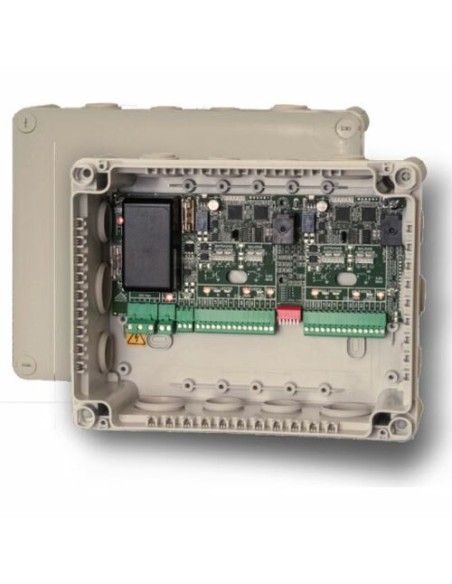 Dessica a2003l2fwb dessica. Módulo para 2 portas via rádio com carregador de bateria de fonte de alimentação até 7ah e caixa. Co