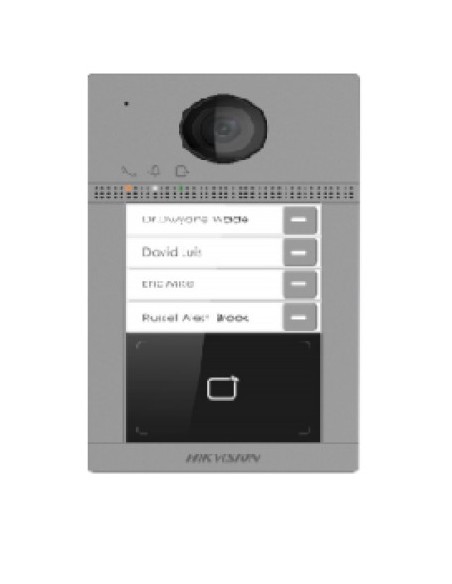 Hikvision Basic DS-KV8413-Wme1 Hikbasic. Entrada de vídeo IP de superfície externa com 4 chamadas de pushbuttons proximity Reade