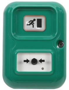 Sti sti-ap-3-g-r sti. Botão de alerta do ponto com o flash. Cor verde.