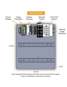 Spotter global ICC-PLT-DC. Placa de alumínio com componentes pré-instalados 120/240 VAC