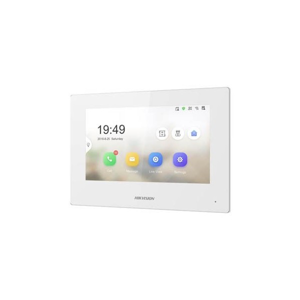 Acheter HIKVISION BASIC DS-KH6320-WTE1-W HIKBASIC. Console intérieure IP avec écran tactile de 7" pour interphones vidéo IP. Wi‑