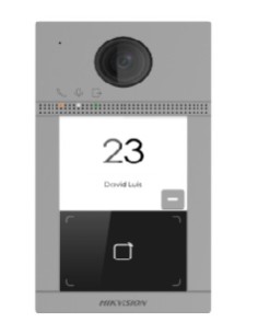 Acheter HIKVISION BASIC DS-KV8113-WME1 HIKBASIC. Visiophone IP extérieur en saillie avec 1 bouton d’appel et lecteur de proximit