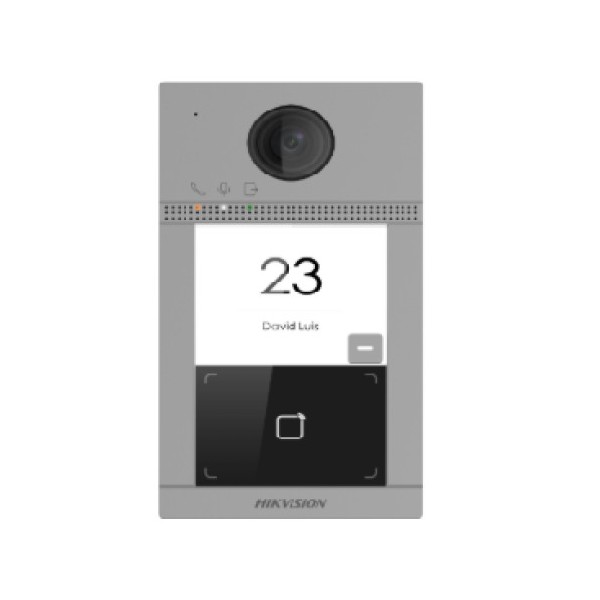 Acheter HIKVISION BASIC DS-KV8113-WME1 HIKBASIC. Visiophone IP extérieur en saillie avec 1 bouton d’appel et lecteur de proximit