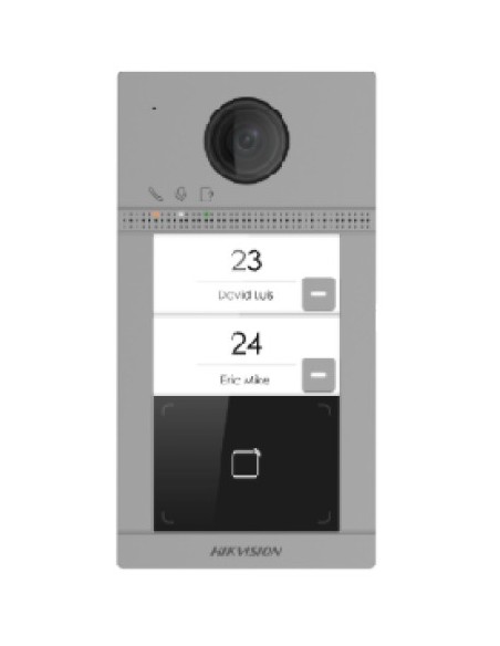 Kaufen HIKVISION BASIC DS-KV8213-WME1 HIKBASIC. IP-Video-Türsprechanlage zur Außenaufputzmontage mit 2 Ruftasten, Kartenleser fü