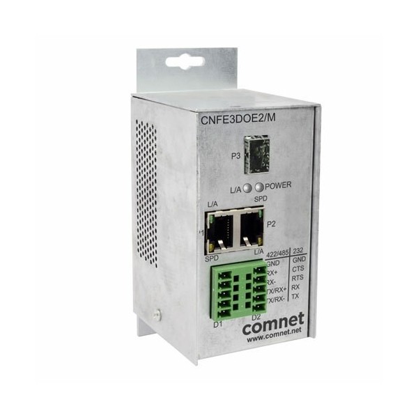 Kaufen COMNET CNFE3DOE2/M COMNET. Tx/Rx von 2 Datenkanälen RS232/RS422/RS485 über Ethernet. 2 RJ45 + 1 SFP 100 Mbit/s. Netzteil