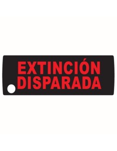 Venitem et-vn59x-e2 venitem. Etiqueta para o indicador de extinção da série VN59X. Texto "extinggered".