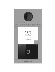 Hikvision Basic DS-KV8113-WME1 / Flush Hikbasic. Entrada de vídeo IP ao ar livre com 1 botão de chamada para montagem gravada