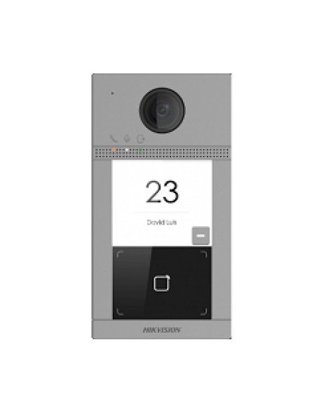 Hikvision Basic DS-KV8113-WME1 / Flush Hikbasic. Entrada de vídeo IP ao ar livre com 1 botão de chamada para montagem gravada