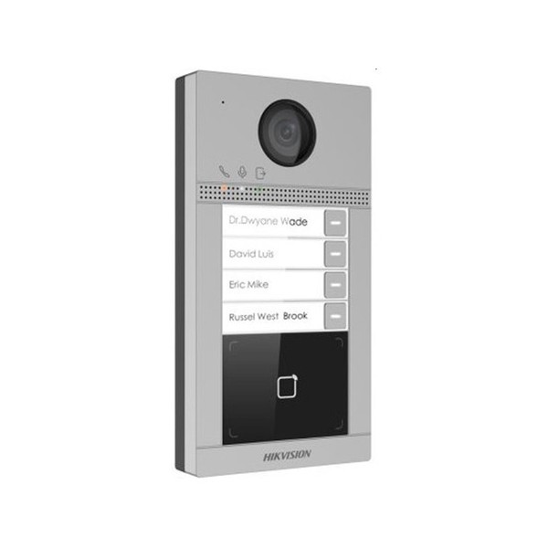 Acquistare HIKVISION BASIC DS-KV8413-WME1/FLUSH HIKBASIC. Videocitofono IP da esterno con 4 pulsanti di chiamata per montaggio a