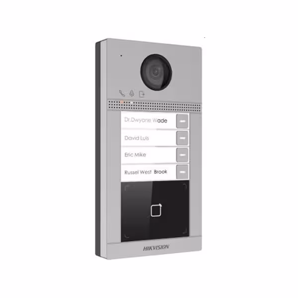 Acheter HIKVISION BASIC DS-KV8413-WME1/FLUSH HIKBASIC. Visiophone IP extérieur avec 4 boutons d’appel pour montage encastré