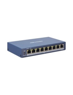 Hikvision Basic DS-3E1309P-EI Hikbasic. Switch Poe de 8 portas de cobre 100 (8 portas PoE + estendido 300m) + 1 UPLINE 1000. PO