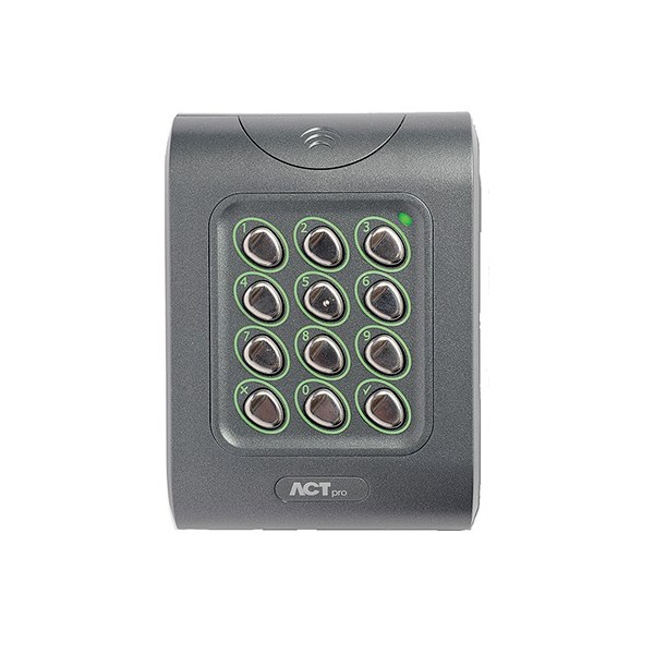 Acre EM1050E Acre. Leitor de proximidade em 125 KHRZ com relógio de teclado e dados / Wiegand para a série ActPro