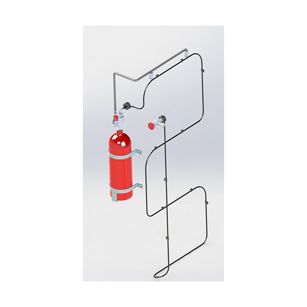 Firfire Airfire ARFFK506ND. Sistema de extinção para painel elétrico. Ação indireta. 6 kg de Novec 1230