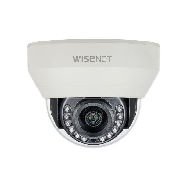 Hanwha Vision HCD-7010R HANWHA Vision. Mini-Dome Camera AHD e analógico 4MPX Ótica fixa 2.8mm Vá 20m WDR 12VDC.