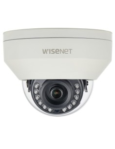 Hanwha Visão HCV-7010R HANWHA Vision. Mini-Dome Camera AHD e analógico 4MPX Ótica fixa 2.8mm Vá 20m WDR IP66 IK10 12VDC.