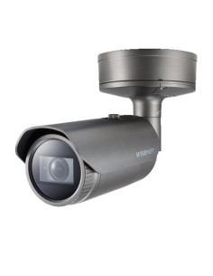 Visão Hanwha XNO-8080R HANWHA VISÃO. Câmera óptica motorizada IP 5MPx da bala 3.7-9.4mm Vá 50m com ICR H.265 WDR 2 Slots SDS