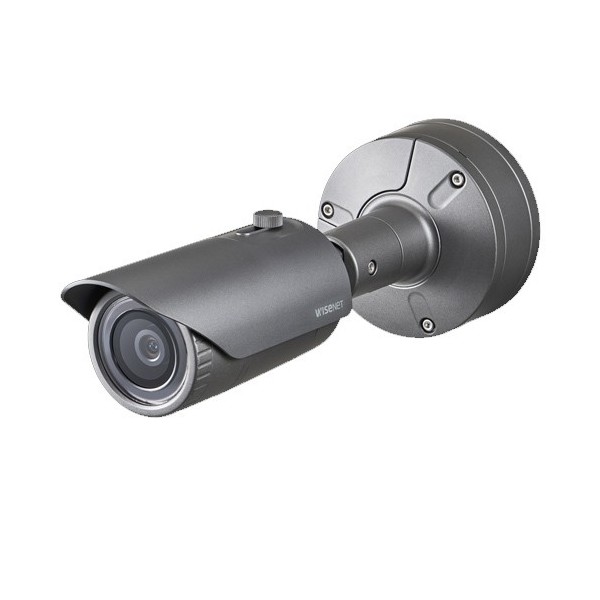 Hanwha Vision XNO-8020R Hanwha Vision. 5mpx Câmera IP de Bala Óptica Corrida 3.7mm Vá 30m WDR IP67 / IK10 12VDC / POE.