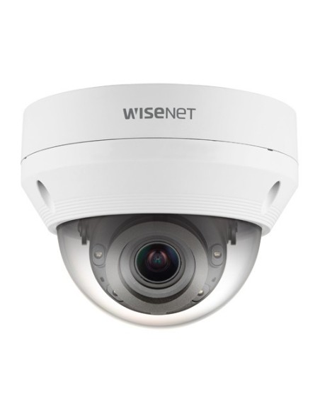 Visão de Hanwha QNV-6082RP Hanwha. Mini-Dome 2MPX câmera de mini-dome óptica motorizada 3.2-10mm IR 30 m com ICR WDR H.265 SD IP